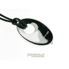 PIANEGONDA collana pendente argento ovale e cordino nero referenza CA010312 